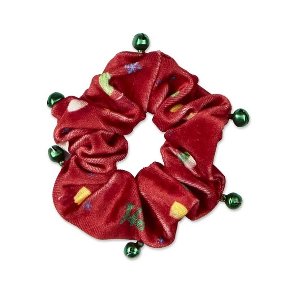 Buddy The Elf Movie Velvet Velvety Jingle Bell Christmas Scrunchie Hair Tie - Picture 3 of 10